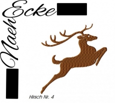 Stickdatei Hirsch Nr. 4 10x10 <br />