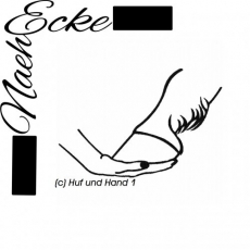 Stickdatei Huf und Hand 1 13x18 <br />