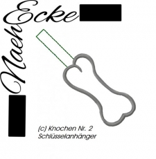 Stickdatei Knochen 2 ITH Schlüsselanhänger <br />