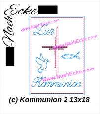 Stickdatei Kommunion 2 13x18 ITH