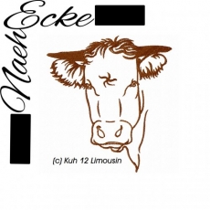 Stickdatei Kuh 12 Limousin 10x10 <br />