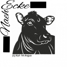 Stickdatei Kuh 14 Angus 10x10 <br />