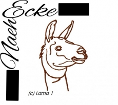 Stickdatei Lama Nr. 1 