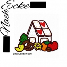 Stickdatei Lebkuchenhaus 14x14 <br />