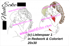 Stickdatei Liebespaar 1 20x30 / 20x28 / 16x20