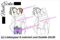 Stickdatei Liebespaar 6 20x30 / 20x20 / 20x28
