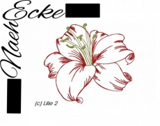 Stickdatei Lilie 2 Doodle 13x18 