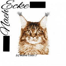 Stickdatei Katze Maine Coon 7 PHOTOstitch 13x18 