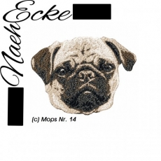 Stickdatei Mops Nr. 14 13x18 PHOTOSTITCH <br />