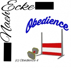 Stickdatei Obedience 4 13x18