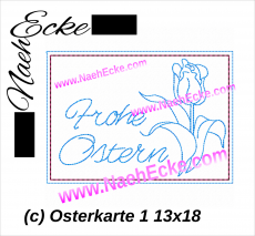 Stickdatei Osterkarte 1 Tulpe 13x18 ITH