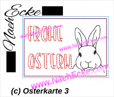 Stickdatei Osterkarte 3 Osterhase 13x18 ITH