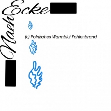 Stickdatei Brandzeichen Wielkopolski / Polnisches Warmblut (Folhenbrand) 10x10 <br />
