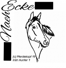 Stickdatei Pferdekopf Nr. 19 Irish Hunter 10x10 <br />