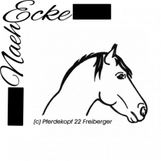 Stickdatei Pferdekopf 22 Freiberger 10x10 <br />