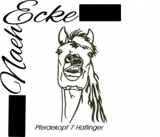 Stickdatei Pferdekopf Nr. 07 Haflinger 13x18 