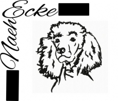 Embroidery Poodle Nr. 1 11.81x7.87 " <br />