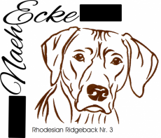 Stickdatei Rhodesian Ridgeback Nr. 3 16x26 <br />