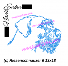 Stickdatei Riesenschnauzer Nr. 6 13x18 / 14x20