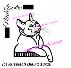 Stickdatei Russisch Blau 1 10x10