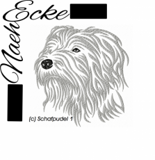 Stickdatei Schafpudel 1 13x18 <br />