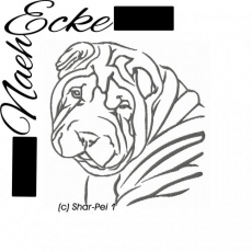 Stickdatei Shar-pei Nr. 1 20x30