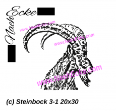 Stickdatei Steinbock Nr. 3-1 20x30 / 20x28