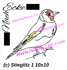 Stickdatei Stieglitz (Diestelfink) 1 10x10