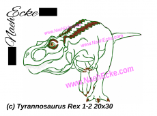 Embroidery Tyrannosaurus rex 1-2 11.81 x 7.82