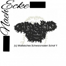 Stickdatei Walllisisches Schwarznasen Schaf 1 10x10