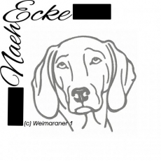 Embroidery Weimaraner Nr. 1 4x4 