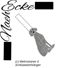 Embroidery Weimaraner 4 ITH Keychain <br />