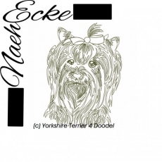 Stickdatei Yorkshire Terrier Nr. 4 Doodle 10x10 