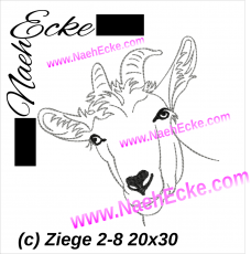 Stickdatei Ziege 2-8 20x30 / 20x28 / 20x28