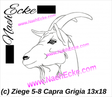 Stickdatei Ziege 5-8 13x18
