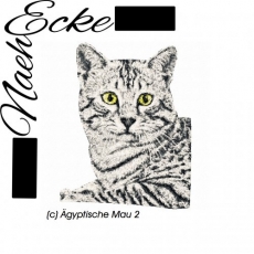 Stickdatei Katze Nr. 15 Ägyptische Mau 2 13x18 <br />