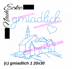 Stickdatei gmiadlich 1 20x30 / 20x28