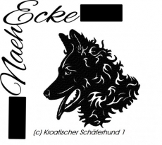 embroidery Croatian Shepherd Dog 1 13x18 