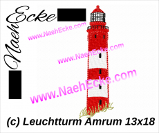 Stickdatei Leuchtturm Amrum 13x18