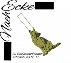 Stickdatei Schäferhund Nr. 11 ITH Schlüsselanhänger <br />