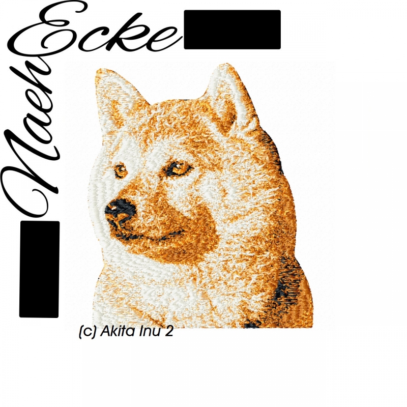 embroidery Akita Inu 2 4x4 PHOTOstitch