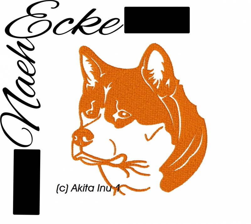 Stickdatei Akita Inu Nr. 1 13x18