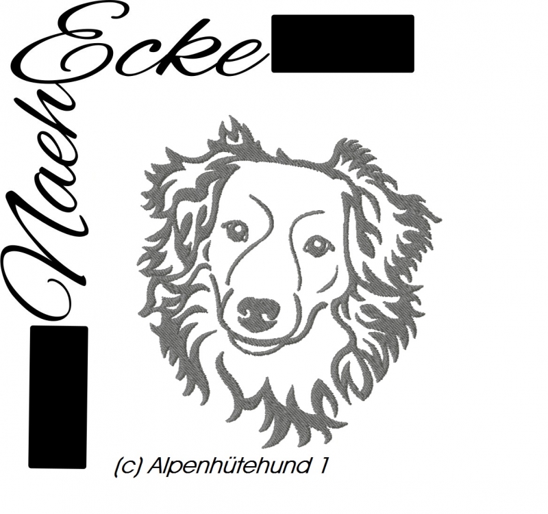 Stickdatei Alpenhütehund Nr. 1 13x18