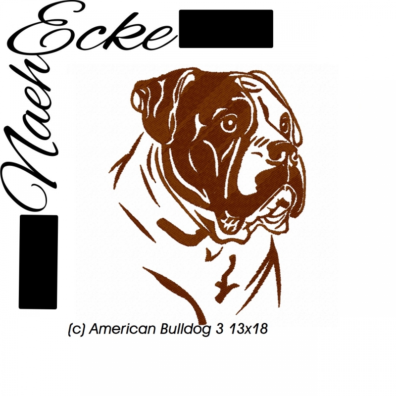 Stickdatei American Bulldog Nr. 3 13x18