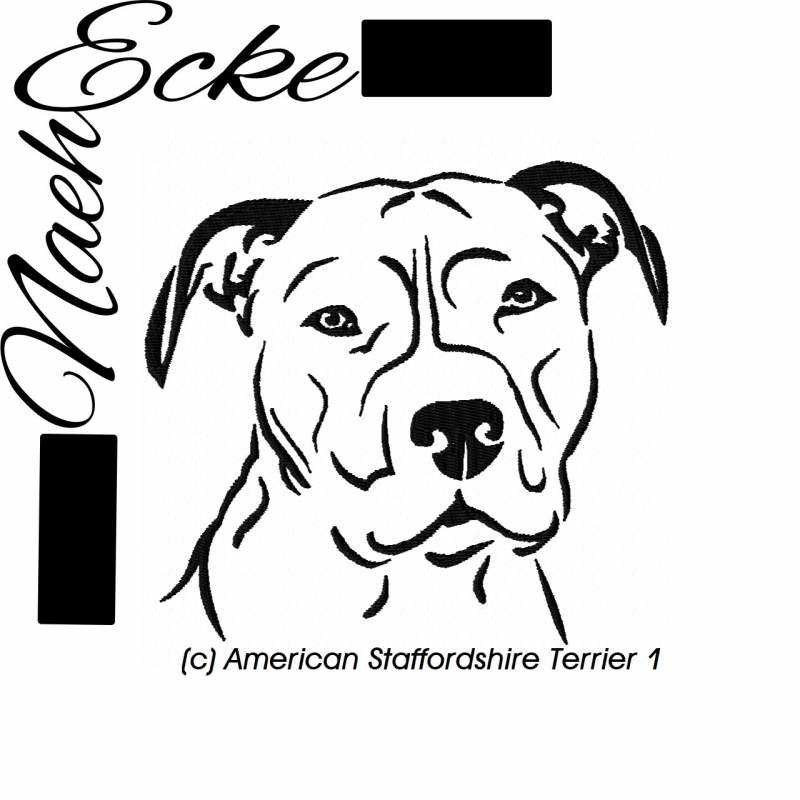 Stickdatei American Staffordshire Terrier 1 20x30