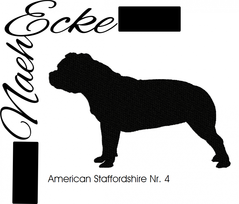 Stickdatei American Staffordshire Terrier Nr. 4 10x10
