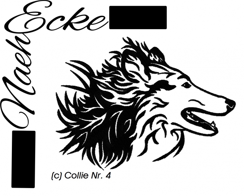 Embroidery Collie 4 10x10 