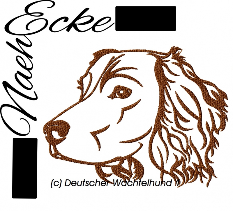 Stickdatei Deutscher Wachtelhund Nr. 1 10x10 