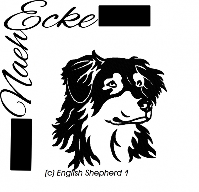 Stickdatei English Shepherd 1 13x18 