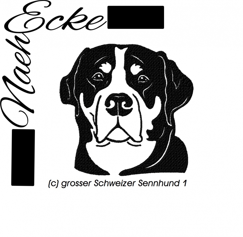 Stickdatei Grosser Schweizer Sennenhund 13x18 